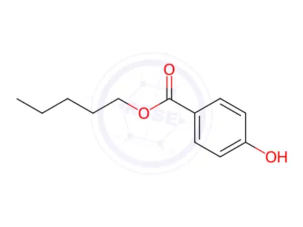 Chemical structure of Pentyl paraben