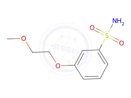 Chemical structure of 3-(2-methoxyethoxy)benzene-1-sulfonamide