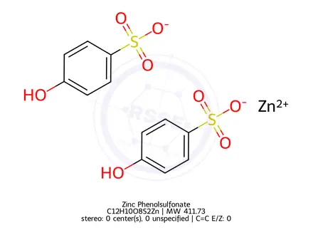 Chemical structure of Zinc Phenolsulfonate