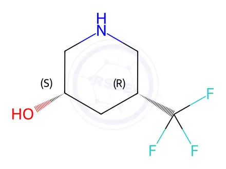 Chemical structure of (3S,5R)-5-Trifluoromethyl-piperidin-3-ol