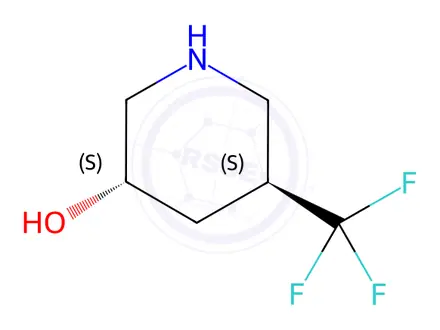 Chemical structure of (3S,5S)-5-(trifluoromethyl)piperidin-3-ol