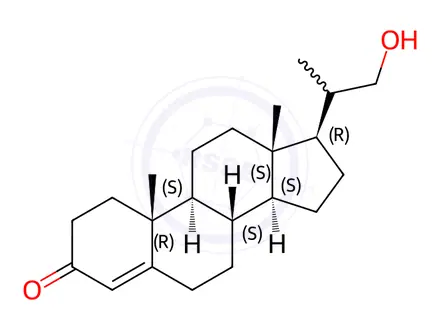 Chemical structure of 21-Hydroxy-20-methylpregn-4-en-3-one