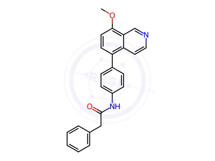 Chemical structure of N-(4-(8-Methoxyisoquinolin-5-yl)phenyl)-2-phenylacetamide