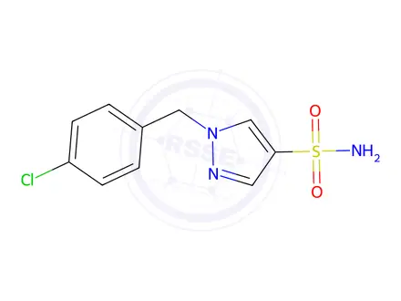 Chemical structure of 1-(4-Chlorobenzyl)-1H-pyrazole-4-sulfonamide