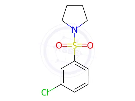 Chemical structure of Pyrrolidine, 1-[(3-chlorophenyl)sulfonyl]-
