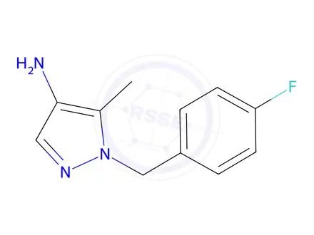 Chemical structure of 1-(4-Fluorobenzyl)-5-methyl-1h-pyrazol-4-amine