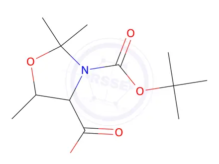 Chemical structure of 3-[(tert-butoxy)carbonyl]-2,2,5-trimethyl-1,3-oxazolidine-4-carboxylic acid