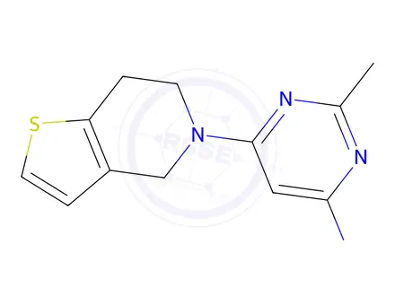Chemical structure of 6-(6,7-dihydrothieno[3,2-c]pyridin-5(4h)-yl)-2-methylpyrimidin-4-amine