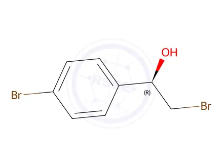 Chemical structure of (R)-(-)-2-Bromo-1-(4-bromophenyl)ethanol
