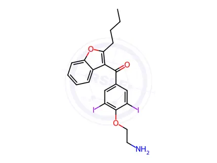Chemical structure of Amiodarone Didesethyl Impurity