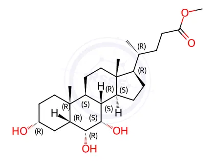 Chemical structure of Hyodeoxycholic Acid Impurity 1