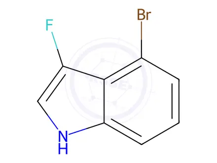 Chemical structure of 4-Bromo-3-fluoroindole