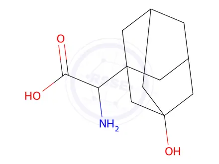 Chemical structure of 2-Amino-2-(3-hydroxyadamantan-1-yl)acetic acid