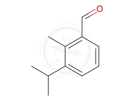 Chemical structure of Benzaldehyde, 2-methyl-3-(1-methylethyl)-(9CI)
