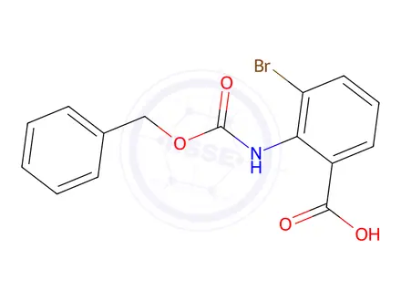 Chemical structure of 2-(((Benzyloxy)carbonyl)amino)-3-bromobenzoic acid