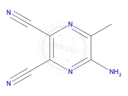 Chemical structure of 5-Amino-6-methylpyrazine-2,3-dicarbonitrile