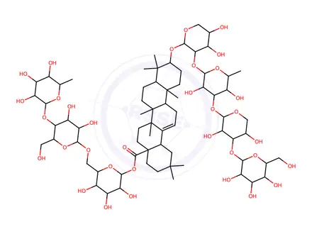 Chemical structure of saponin D, hupehensis