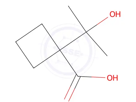 Chemical structure of 1-(2-Hydroxypropan-2-yl)cyclobutane-1-carboxylic acid