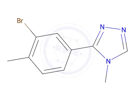 Chemical structure of 3-(3-Bromo-4-methylphenyl)-4-methyl-4H-1,2,4-triazole