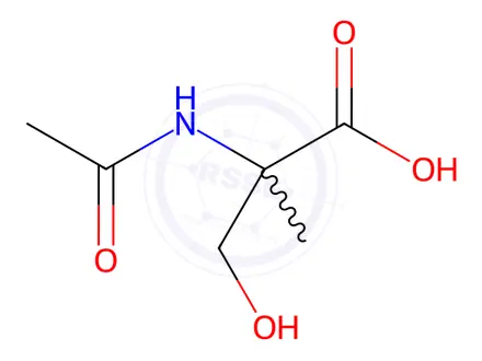 Chemical structure of Serine, N-acetyl-2-methyl-