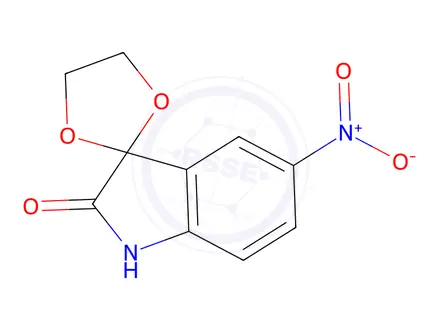Chemical structure of 5-Nitrospiro[indoline-3,2'-[1,3]dioxolan]-2-one
