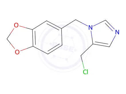 Chemical structure of 1-(Benzo[d][1,3]dioxol-5-ylmethyl)-5-(chloromethyl)-1h-imidazole