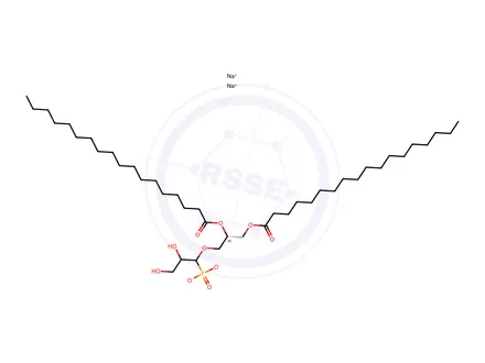 Chemical structure of 1,2-Distearoyl-sn-glycero-3-phospho-rac-glycerol sodium