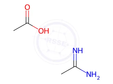 Chemical structure of acetic acid; ethanimidamide