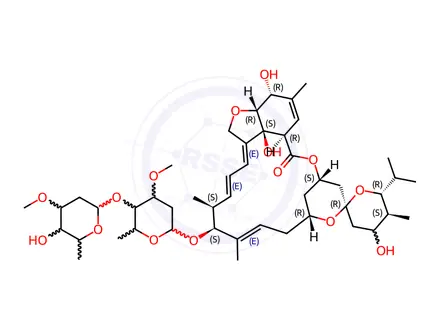 Chemical structure of Abamectin Impurity 15 (Avermectin B2)