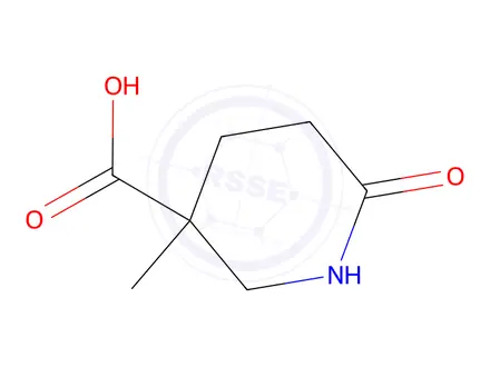 Chemical structure of 3-methyl-6-oxopiperidine-3-carboxylic acid