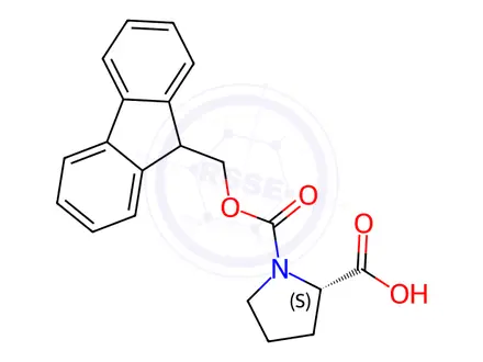 Chemical structure of Fmoc-Pro-OH
