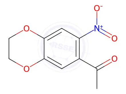 Chemical structure of 1-(7-Nitro-2,3-dihydro-1,4-benzodioxin-6-yl)ethan-1-one