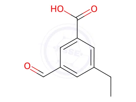 Chemical structure of Benzoic acid, 3-ethyl-5-formyl-