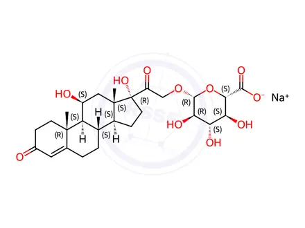Chemical structure of Cortisol 21-D-Glucuronide Sodium