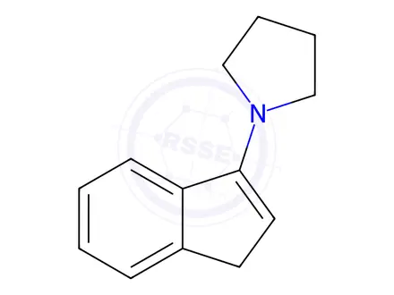 Chemical structure of Pyrrolidine, 1-(1H-inden-3-yl)-