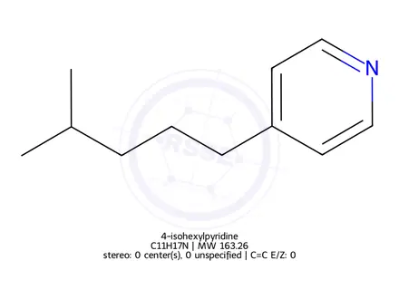 Chemical structure of 4-(4-Methylpentyl)pyridine