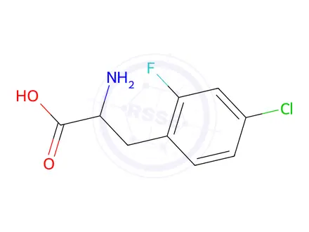 Chemical structure of 2-Amino-3-(4-chloro-2-fluorophenyl)propanoic acid