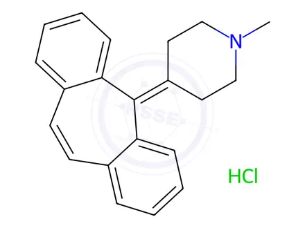 Chemical structure of Cyproheptadine hydrochloride