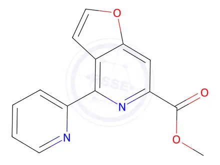 Chemical structure of Methyl 4-(pyridin-2-yl)furo[3,2-c]pyridine-6-carboxylate