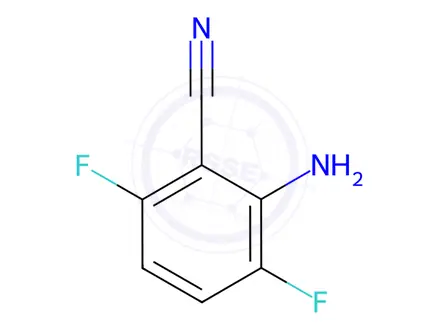 Chemical structure of Benzonitrile, 2-amino-3,6-difluoro-(9CI)