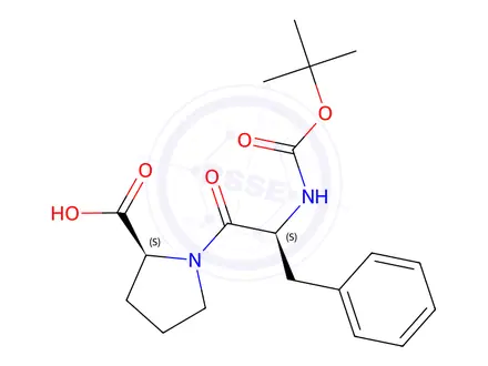 Chemical structure of N-[(1,1-Dimethylethoxy)carbonyl]-L-phenylalanyl-L-proline