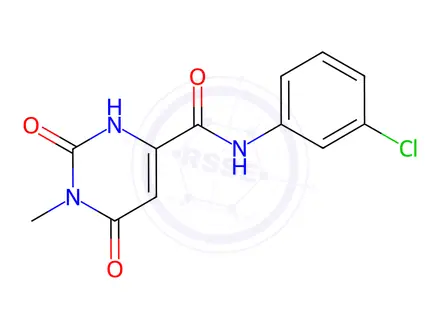 Chemical structure of N-(3-Chlorophenyl)-6-hydroxy-1-methyl-2-oxo-1,2-dihydropyrimidine-4-carboxamide