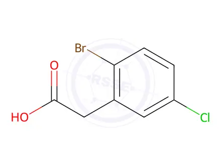 Chemical structure of 2-Bromo-5-chlorophenylacetic acid