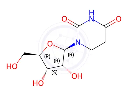 Chemical structure of Uridine Impurity 28(5,6-Dihydrouridine)