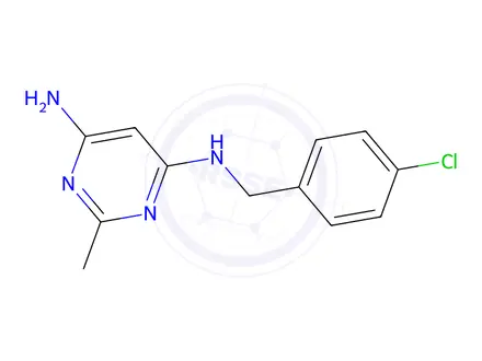 Chemical structure of n4-(4-chlorobenzyl)-2-methylpyrimidine-4,6-diamine