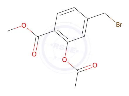 Chemical structure of Methyl 2-acetoxy-4-(bromomethyl)benzoate