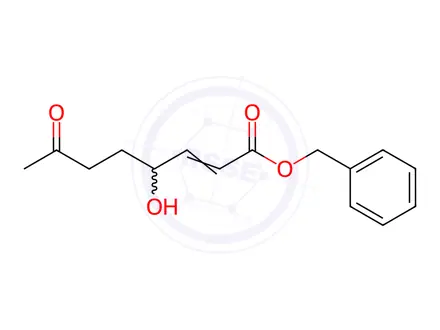 Chemical structure of benzyl 4-hydroxy-7-oxooct-2-enoate
