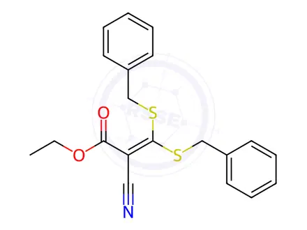 Chemical structure of Ethyl 3,3-bis(benzylthio)-2-cyanoacrylate