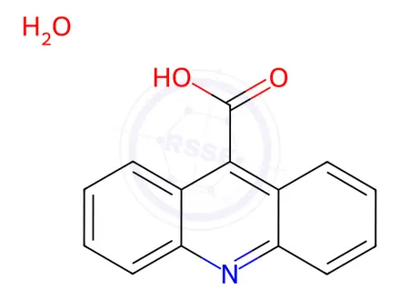 Chemical structure of 9-Acridinecarboxylic Acid Hydrate