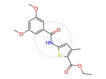 Chemical structure of Ethyl 5-(3,5-dimethoxybenzamido)-3-methylthiophene-2-carboxylate